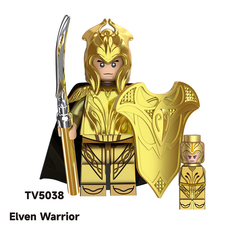 TV6405 Medieval The Lord Of Rings Elrond Action Figures Nordo Elf Sagittarius Warrior Building Blocks Soliders Toys Children Gifts