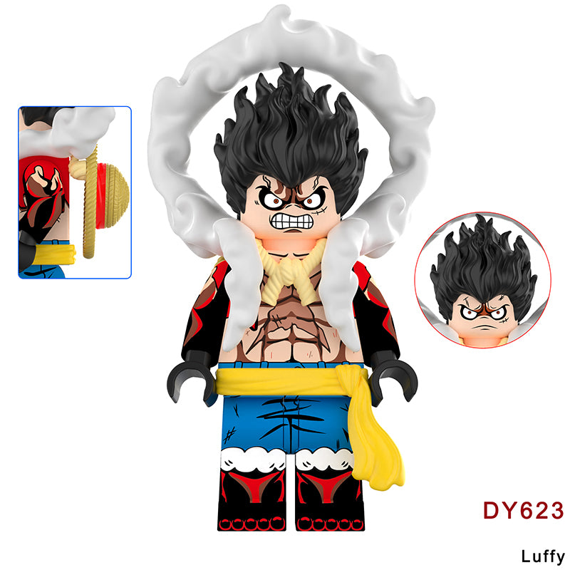 DY605-634 Animation One Piece Nika Luffy Sanji Ace Minifigs Assembling Action Figures Yamato Perona Building Blocks Children Toys