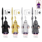 DY301-304 Ancient China Liao Dynasty Heavily Armored Soldier Tiefutu Minifigs Building Blocks Black Golden Accessories Weapon Helmet Boy