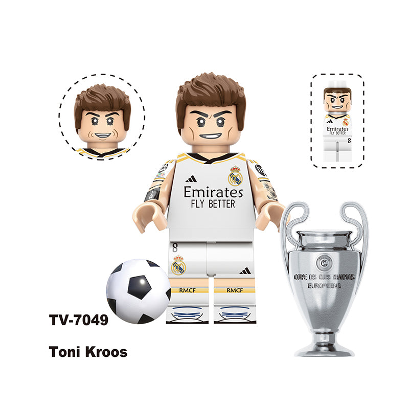 TV6506 Football Star Bellingham Griezman Harry Kane Anime Minifigs Building Blocks WorldMessi Boys Toys Gifts Children Compatible