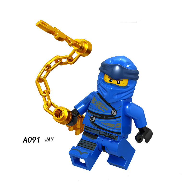 A090-097 Cole Jay Chokun Zane Chop'Rai Kai Lloyd Nya Cartoon Game Minifigures Building Blocks Mini Action Figures Assemble MOC DIY Weapon Sword Game Bricks Educational Toys Gift for Children Boys Kids