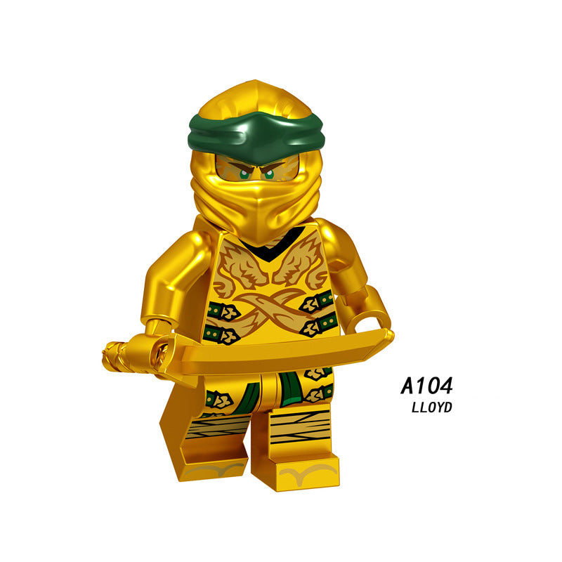 A098-105 Enter the Ninjanomicon Masters of Spinjitzu Cartoon Game Minifigures Building Blocks Kruncha Nuckal Chokun Nya Lloyd A102 The Overlord Scout Lloyd Montgomery Garmadon Master Wu Action Mini Figures Assemble MOC DIY Weapon Bricks Toys Gift Boys