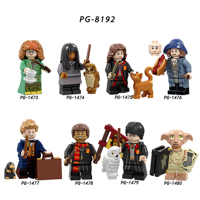 PG8192 Harry Potter Minifigures Building Blocks Dobby Hermione Scamander Thena Figures MOC Bricks Model Toys Gifts For Children