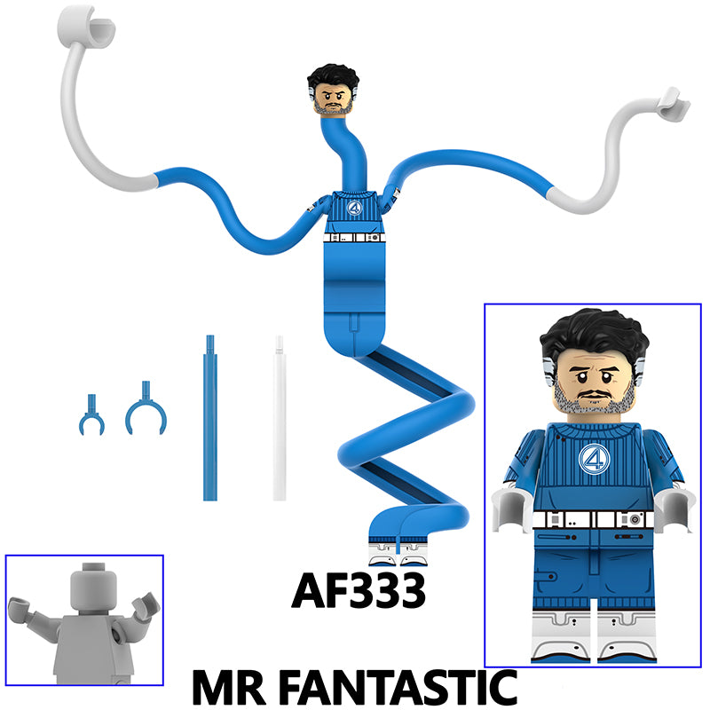 AF333-341 Movie DC Fantastic Four Mister Fantastic Minifigs Action Figure Sliver Surfer Building Blocks Annihilus Children Gifts Toys
