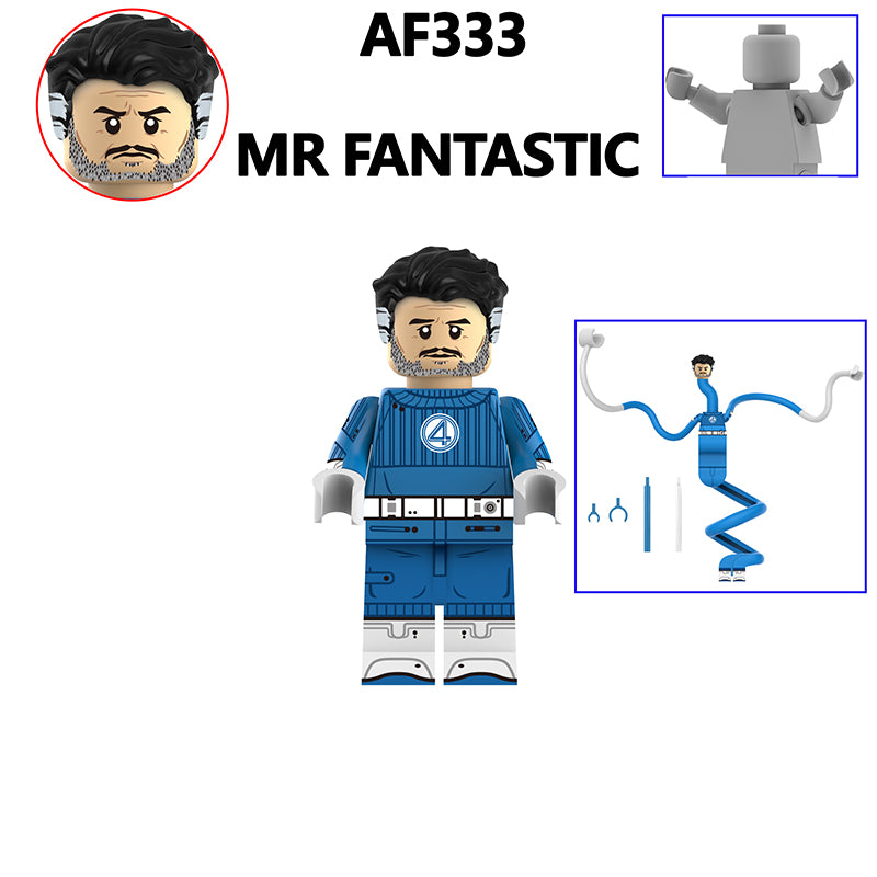 AF333-341 Movie DC Fantastic Four Mister Fantastic Minifigs Action Figure Sliver Surfer Building Blocks Annihilus Children Gifts Toys