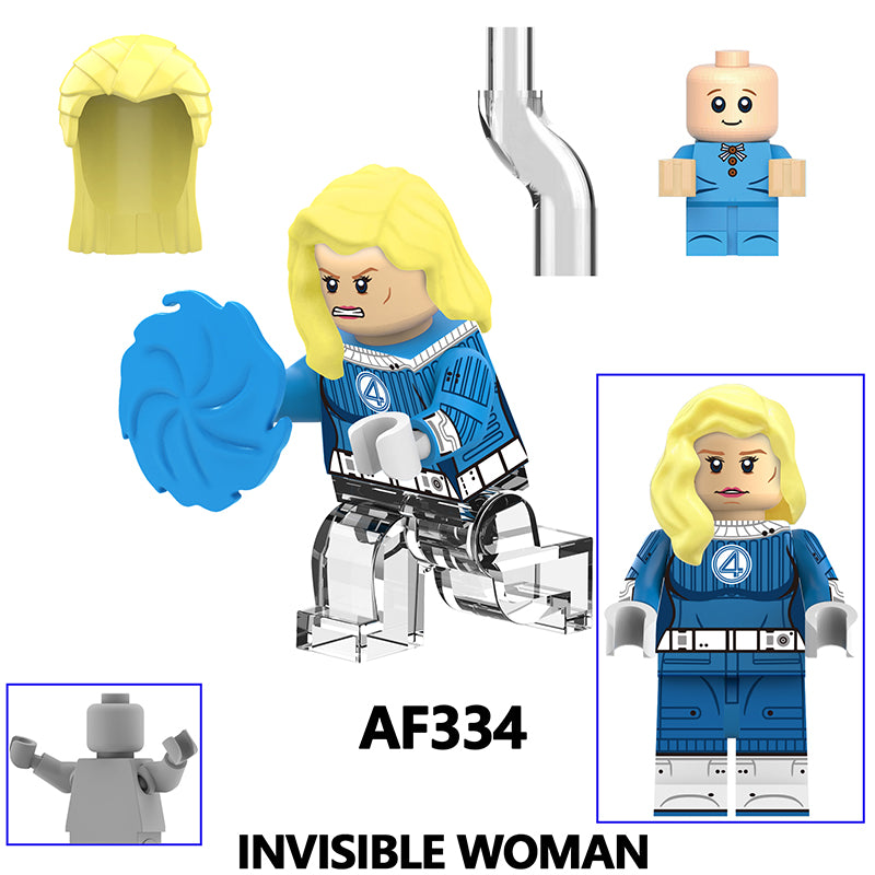 AF333-341 Movie DC Fantastic Four Mister Fantastic Minifigs Action Figure Sliver Surfer Building Blocks Annihilus Children Gifts Toys