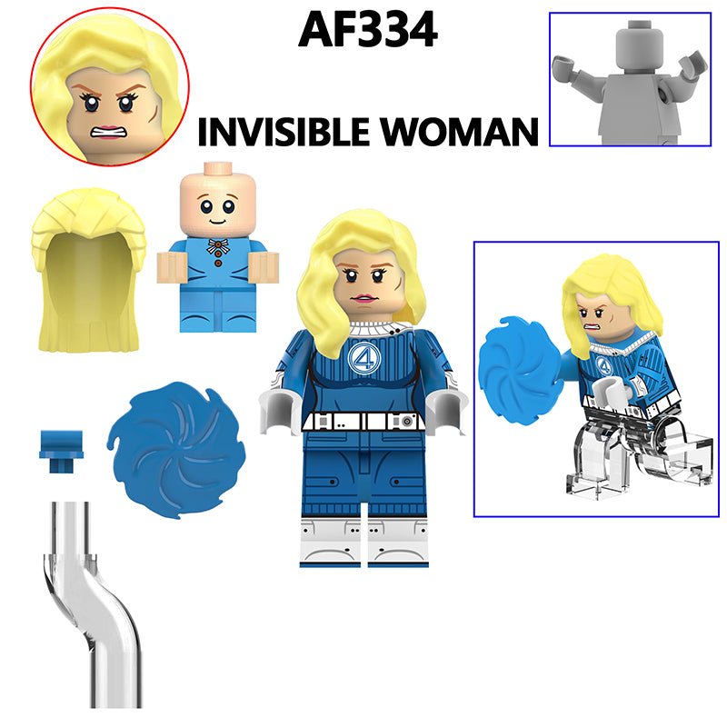 AF333-341 Movie DC Fantastic Four Mister Fantastic Minifigs Action Figure Sliver Surfer Building Blocks Annihilus Children Gifts Toys