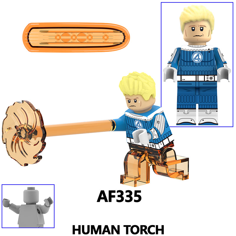 AF333-341 Movie DC Fantastic Four Mister Fantastic Minifigs Action Figure Sliver Surfer Building Blocks Annihilus Children Gifts Toys