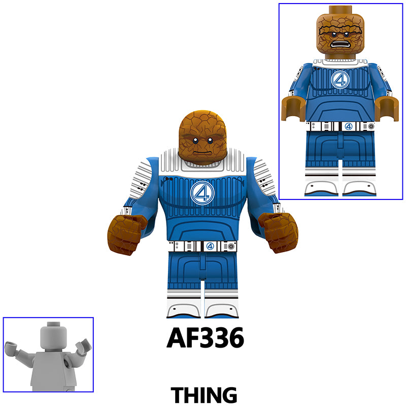 AF333-341 Movie DC Fantastic Four Mister Fantastic Minifigs Action Figure Sliver Surfer Building Blocks Annihilus Children Gifts Toys