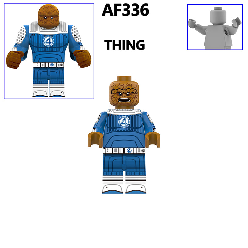AF333-341 Movie DC Fantastic Four Mister Fantastic Minifigs Action Figure Sliver Surfer Building Blocks Annihilus Children Gifts Toys