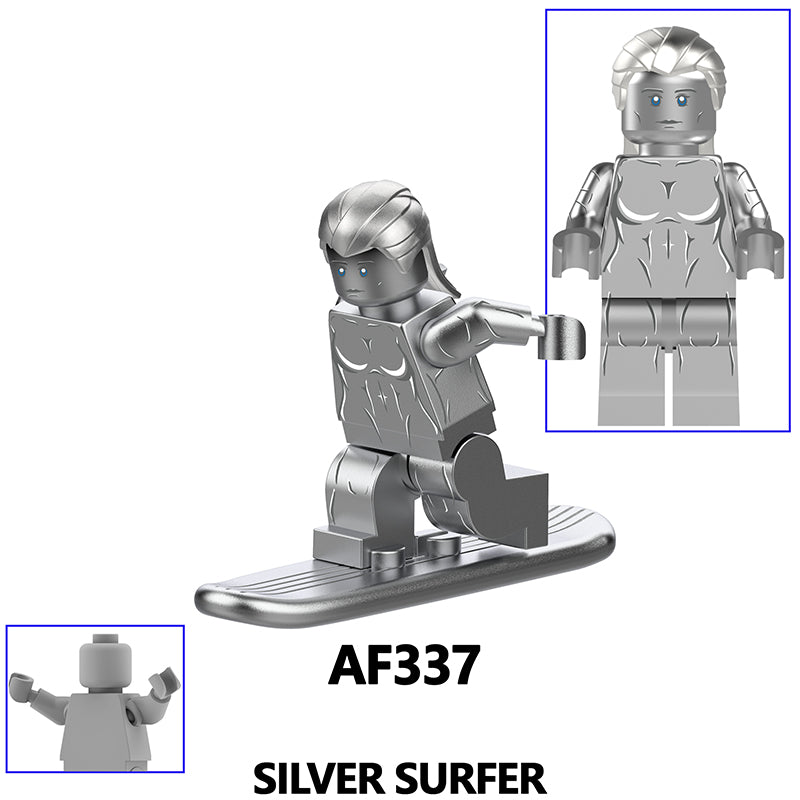 AF333-341 Movie DC Fantastic Four Mister Fantastic Minifigs Action Figure Sliver Surfer Building Blocks Annihilus Children Gifts Toys