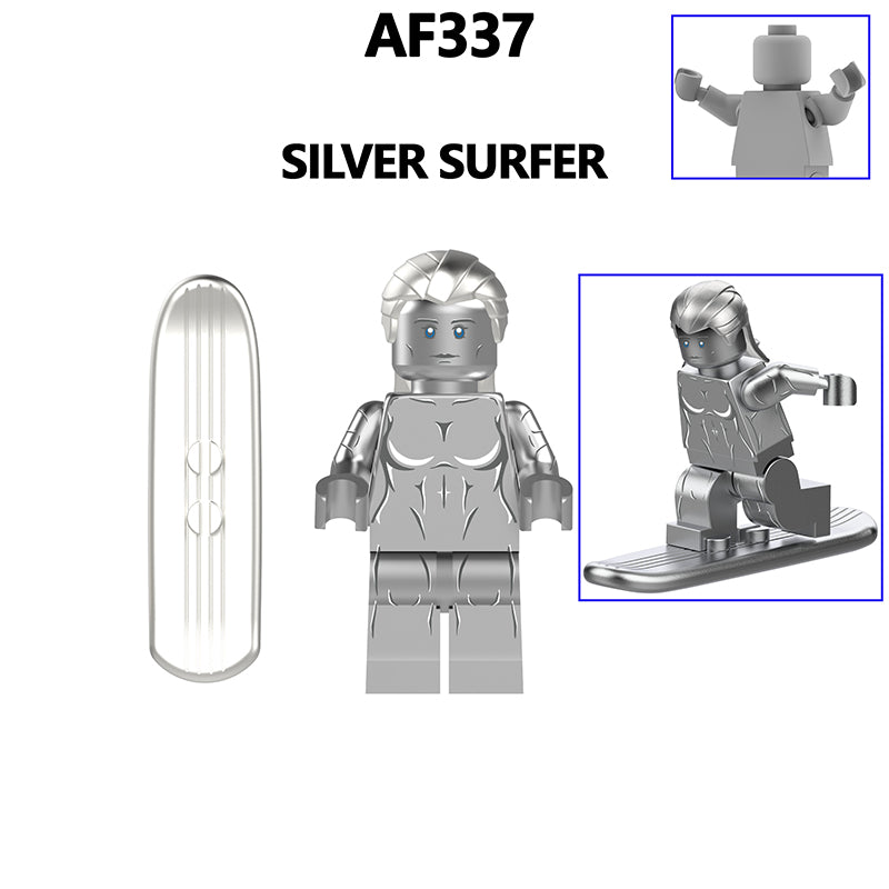 AF333-341 Movie DC Fantastic Four Mister Fantastic Minifigs Action Figure Sliver Surfer Building Blocks Annihilus Children Gifts Toys