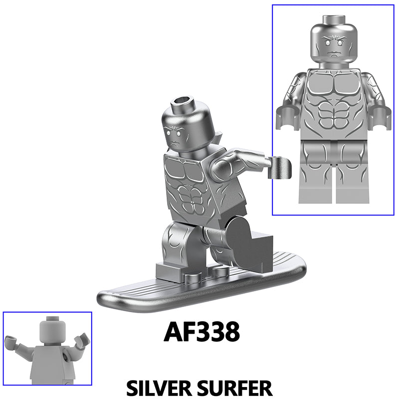 AF333-341 Movie DC Fantastic Four Mister Fantastic Minifigs Action Figure Sliver Surfer Building Blocks Annihilus Children Gifts Toys