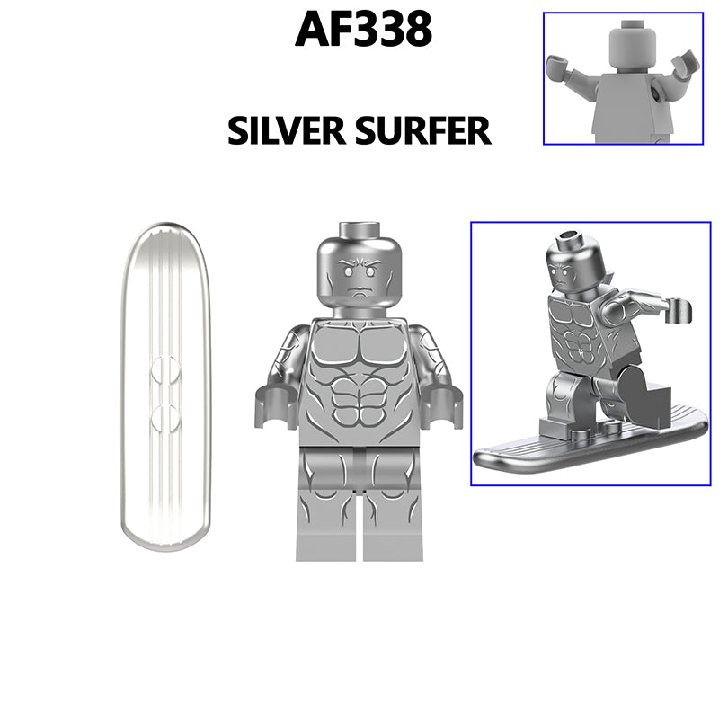 AF333-341 Movie DC Fantastic Four Mister Fantastic Minifigs Action Figure Sliver Surfer Building Blocks Annihilus Children Gifts Toys