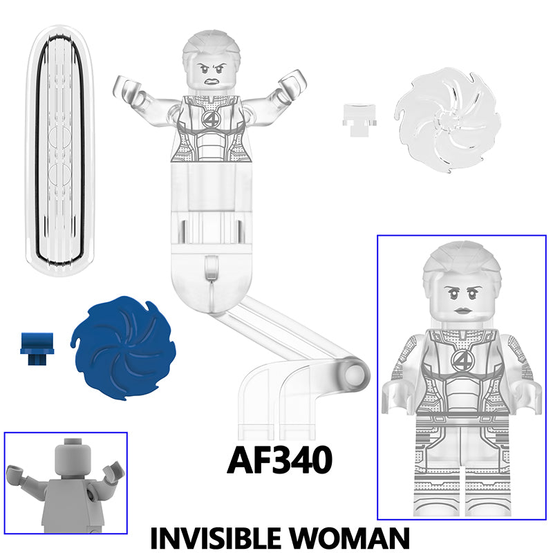 AF333-341 Movie DC Fantastic Four Mister Fantastic Minifigs Action Figure Sliver Surfer Building Blocks Annihilus Children Gifts Toys