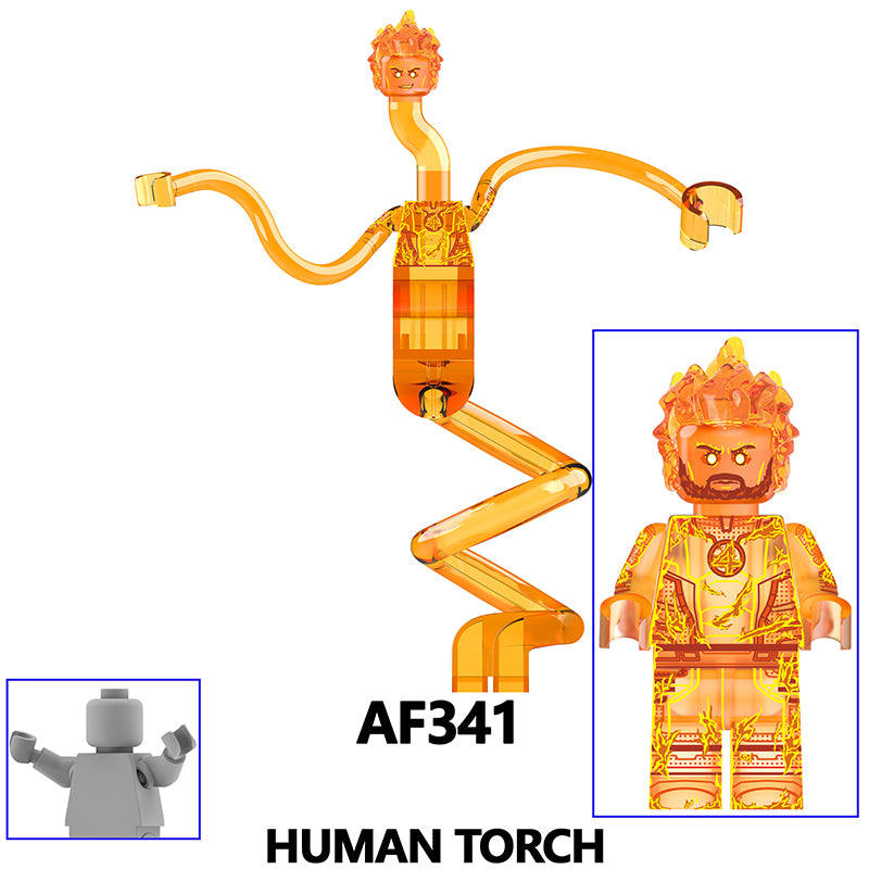 AF333-341 Movie DC Fantastic Four Mister Fantastic Minifigs Action Figure Sliver Surfer Building Blocks Annihilus Children Gifts Toys