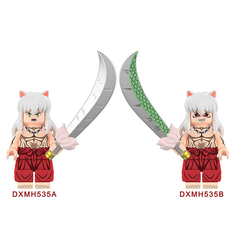 DXMH535A DXMH535B InuYasha Series Rumiko Takahashi Anime Dracule Higurashi Kagome Action Figure Building Blocks Decoration Children Gift