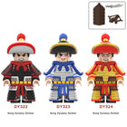 W1313-1329 Medieval Wumu Gold Silver Black Armor Minifigs Building Blocks Song Dynasty Solider Action Figure Compatible Children Toys Gift