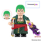 DY603-627 DY606 One Piece Roronoa Zoro Assembling Sword Hero Action Figures Pirate Hunter Minifigs Building Blocks Children Toys Gifts