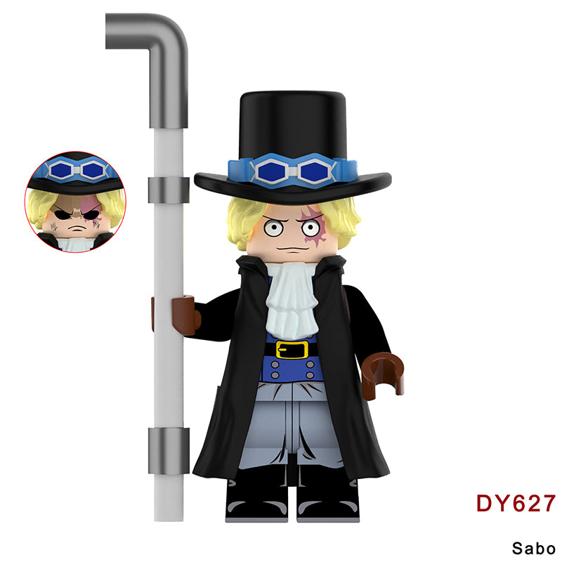 DY603-627 DY606 One Piece Roronoa Zoro Assembling Sword Hero Action Figures Pirate Hunter Minifigs Building Blocks Children Toys Gifts