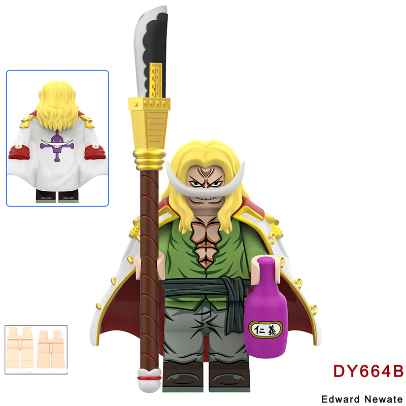 DY682 DY681 One Piece Series Bartholemew Kuma Edward Newgate Mini Anime Building Blocks Shanks Luffy Cartoon Movie Model Toys Decoration Children Gift