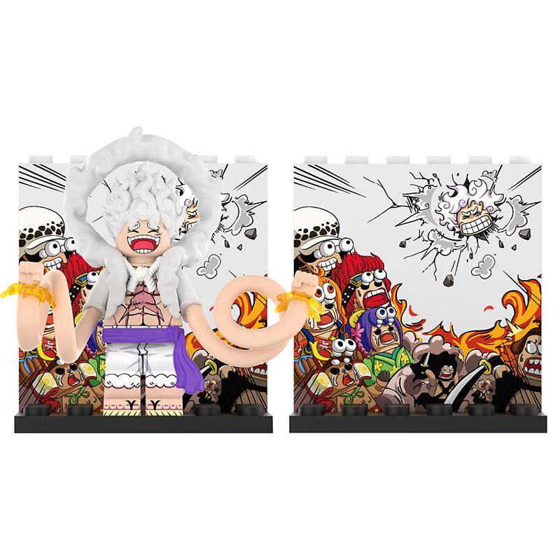 DY684 One Piece Series Luffy Ace Mini Anime Action Figure Building Blocks Cartoon Movie Model Toys Decoration Children Gift