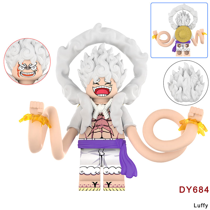 DY684 One Piece Series Luffy Ace Mini Anime Action Figure Building Blocks Cartoon Movie Model Toys Decoration Children Gift