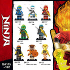 GA115-122 Enter the Ninjanomicon Masters of Spinjitzu Cartoon Game Minifigures Building Blocks Jay Zane Kal Lloyd Niya Cole Pyro snake Action Mini Figures Assemble MOC DIY Weapon Game Bricks Educational Toys Gift for Children Boys Kids