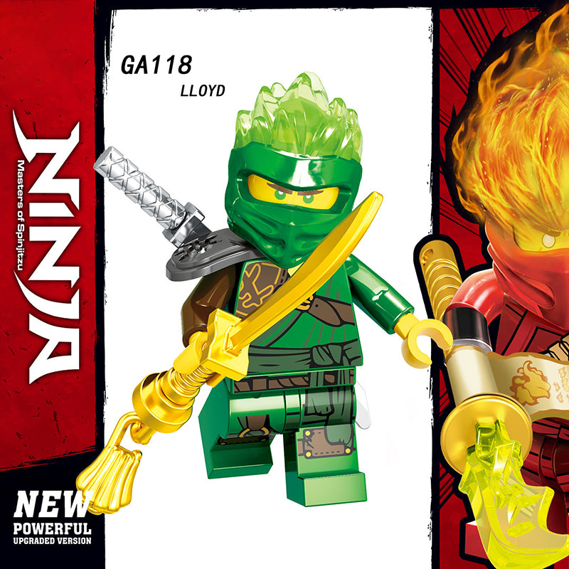 GA115-122 Enter the Ninjanomicon Masters of Spinjitzu Cartoon Game Minifigures Building Blocks Jay Zane Kal Lloyd Niya Cole Pyro snake Action Mini Figures Assemble MOC DIY Weapon Game Bricks Educational Toys Gift for Children Boys Kids