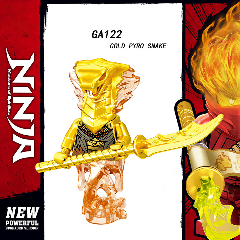 GA115-122 Enter the Ninjanomicon Masters of Spinjitzu Cartoon Game Minifigures Building Blocks Jay Zane Kal Lloyd Niya Cole Pyro snake Action Mini Figures Assemble MOC DIY Weapon Game Bricks Educational Toys Gift for Children Boys Kids