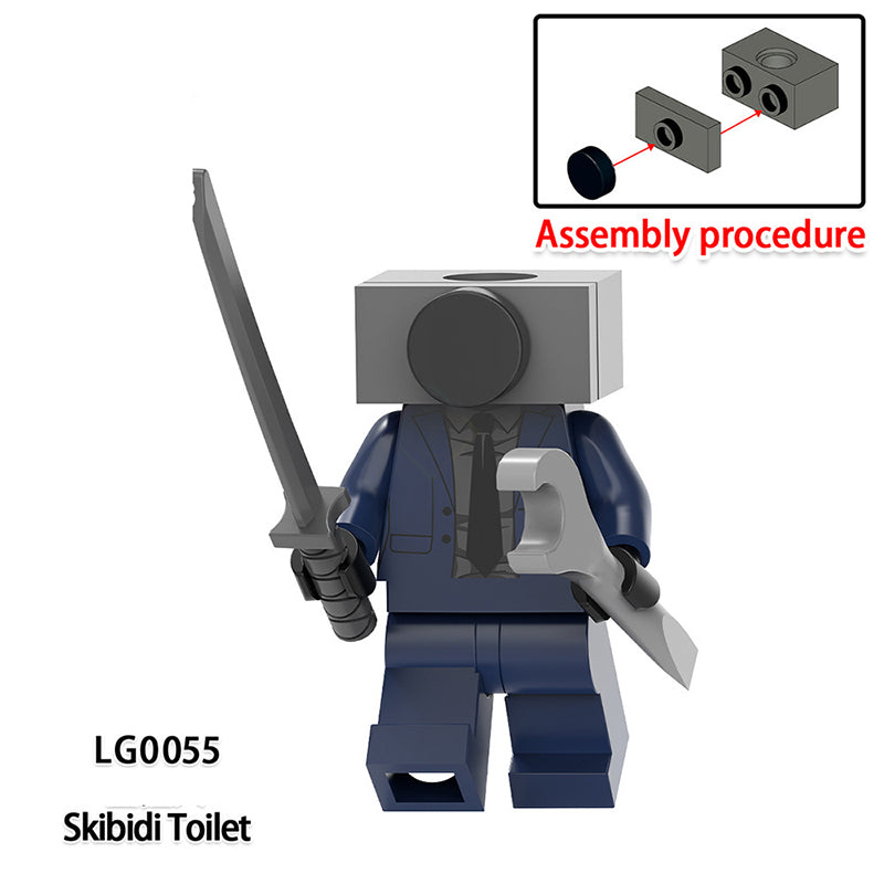 LG1008 Web Anime Series Monitor Minifigs Building Blocks Sound Man TV Person Weapon Gun Swords Chainsaw Toys Boys