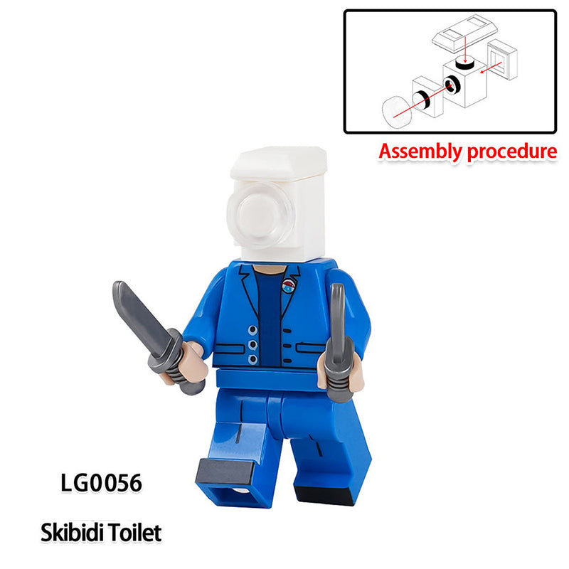 LG1008 Web Anime Series Monitor Minifigs Building Blocks Sound Man TV Person Weapon Gun Swords Chainsaw Toys Boys