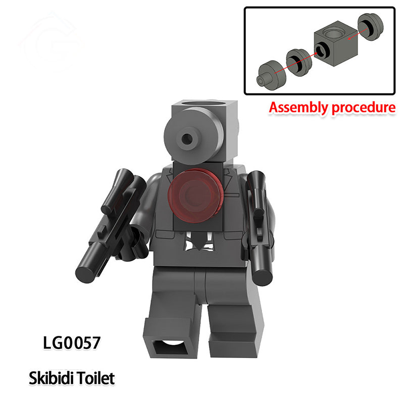 LG1008 Web Anime Series Monitor Minifigs Building Blocks Sound Man TV Person Weapon Gun Swords Chainsaw Toys Boys