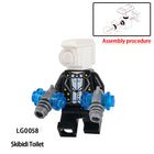 LG1008 Web Anime Series Monitor Minifigs Building Blocks Sound Man TV Person Weapon Gun Swords Chainsaw Toys Boys