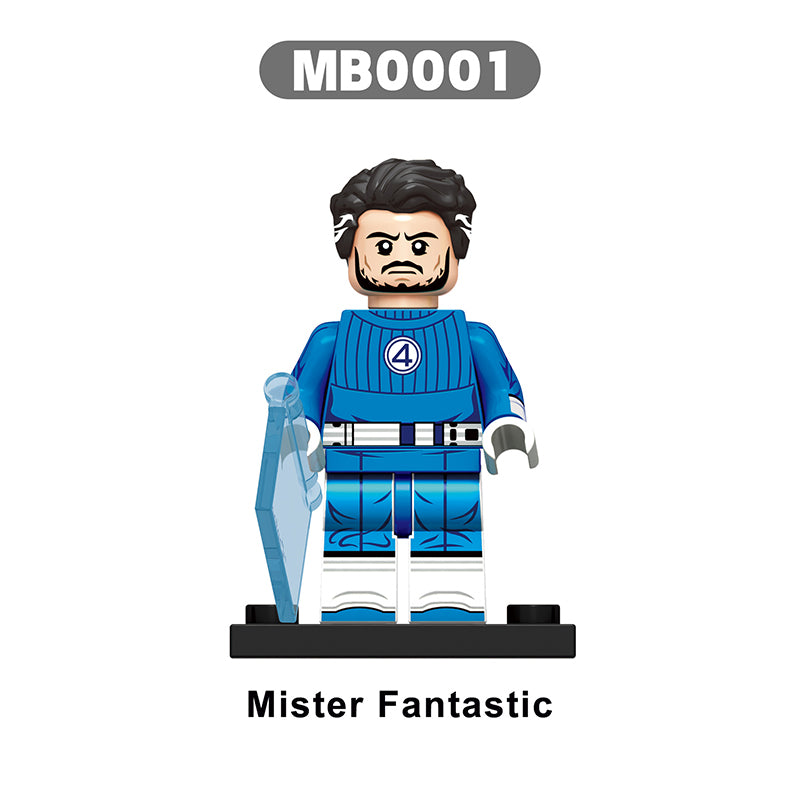 MB0001-0005 Marvel DC Fantastic Four Mister Fantastic Minifigs Action Figure Human Torch Building Blocks Annihilus Children Gifts Toys