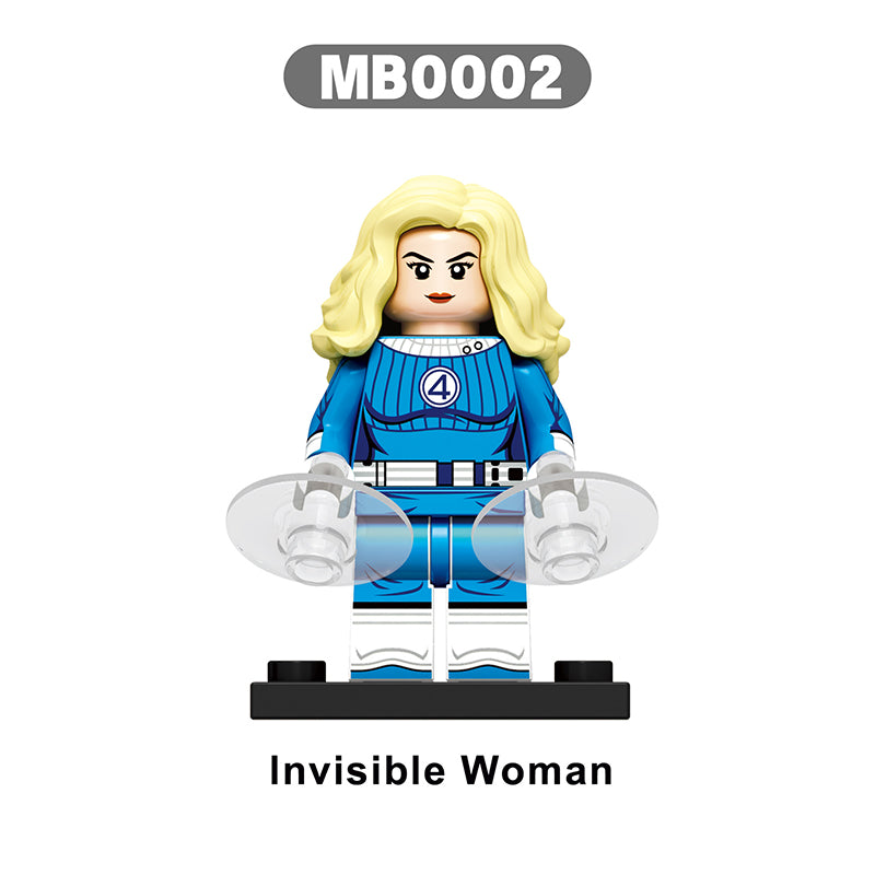 MB0001-0005 Marvel DC Fantastic Four Mister Fantastic Minifigs Action Figure Human Torch Building Blocks Annihilus Children Gifts Toys
