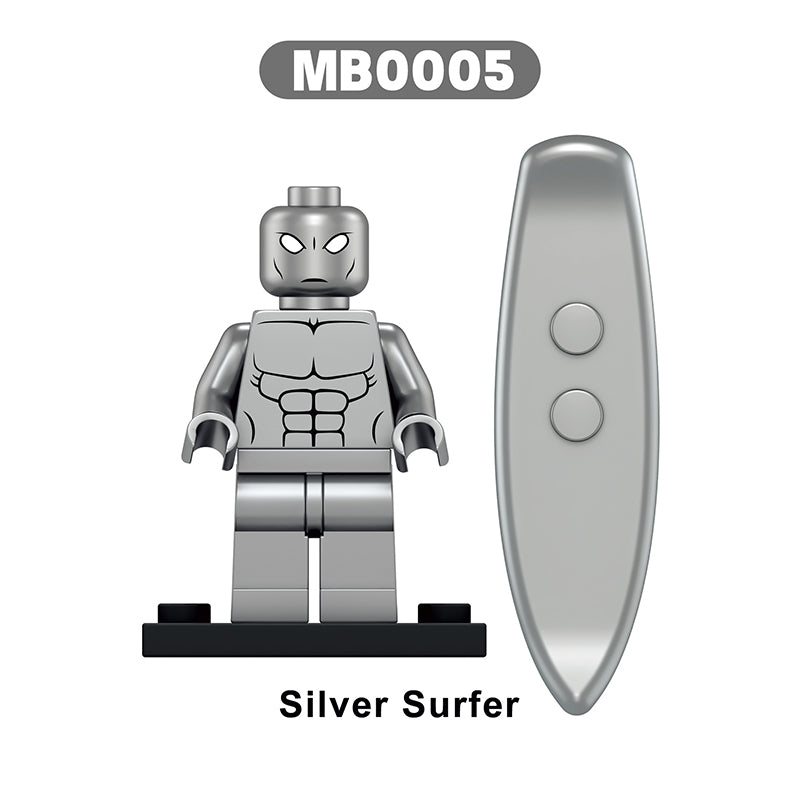 MB0001-0005 Marvel DC Fantastic Four Mister Fantastic Minifigs Action Figure Human Torch Building Blocks Annihilus Children Gifts Toys