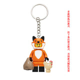 Khaki Fox Girl Keychain