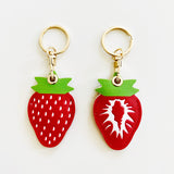 Strawberry Leather Charm: Double the Berry