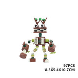 Whimsical Brown RoboBuddy - 108 pcs