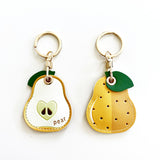 Pear Leather Charm: Double-Sided Fresh