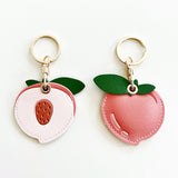 Peach Leather Charm: Double-Sided Sweetness