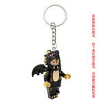 Light Grey 1956 Black Dragon Keychain