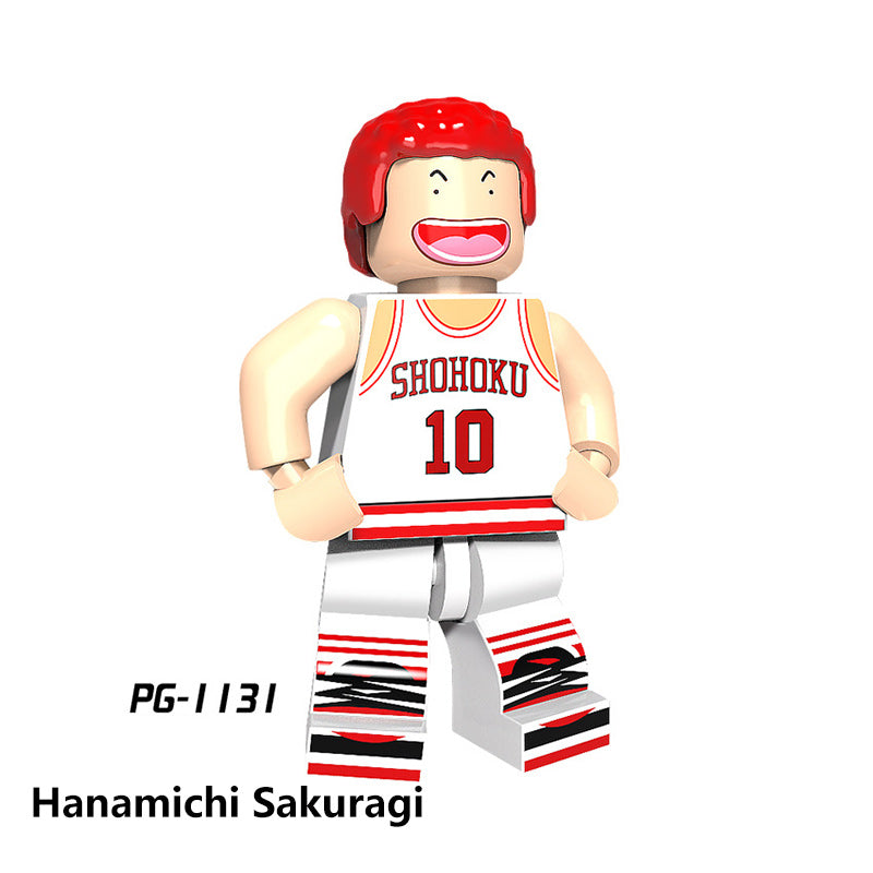 PG8092 Japanese Anime Slam Dunk Hanamichi Sakuragi Building Blocks Haruko Akagi Basketball Haruko Akagi Minifigs Children Gifts Toys