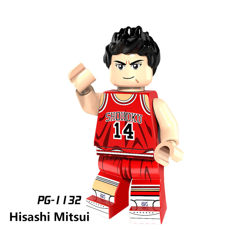 PG8092 Japanese Anime Slam Dunk Hanamichi Sakuragi Building Blocks Haruko Akagi Basketball Haruko Akagi Minifigs Children Gifts Toys