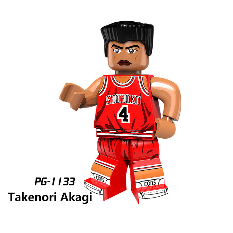 PG8092 Japanese Anime Slam Dunk Hanamichi Sakuragi Building Blocks Haruko Akagi Basketball Haruko Akagi Minifigs Children Gifts Toys
