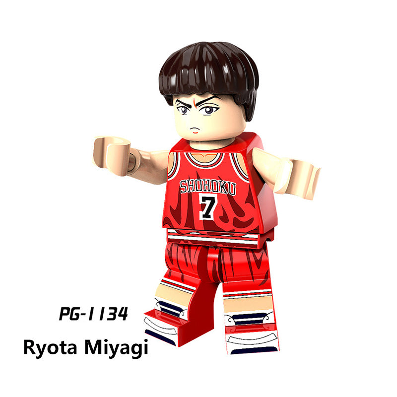 PG8092 Japanese Anime Slam Dunk Hanamichi Sakuragi Building Blocks Haruko Akagi Basketball Haruko Akagi Minifigs Children Gifts Toys