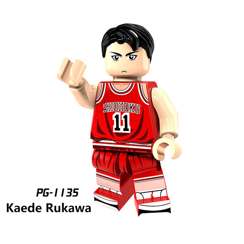 PG8092 Japanese Anime Slam Dunk Hanamichi Sakuragi Building Blocks Haruko Akagi Basketball Haruko Akagi Minifigs Children Gifts Toys
