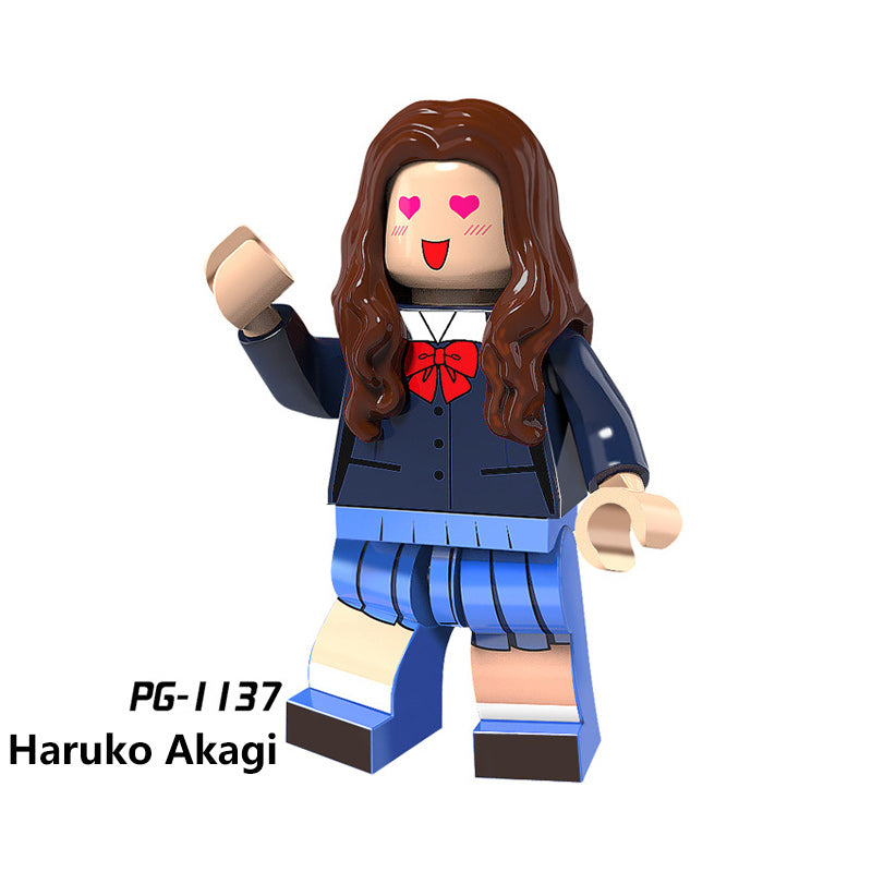 PG8092 Japanese Anime Slam Dunk Hanamichi Sakuragi Building Blocks Haruko Akagi Basketball Haruko Akagi Minifigs Children Gifts Toys