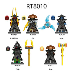 RT8010 Phantom Ninja Game Series Minifigs Building Blocks Forbidden five Accessories Shield Sword Compatible Toys Boys
